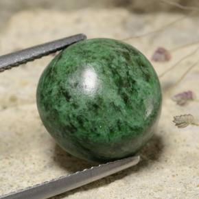 8.69캐럿 천연 그린 마우싯싯, 라운드 컷, 12.53 mm, 불투명체