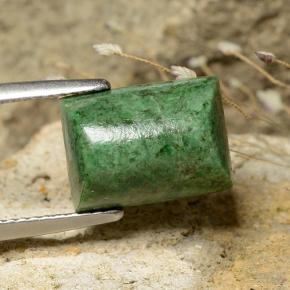 6.77캐럿 천연 딥그린 앉아-앉아, 바게트, 불투명체