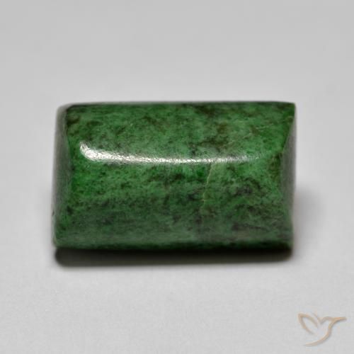 11.12ct 자연스러운 짙은 녹색 앉아-앉아, 바게트, 불투명체