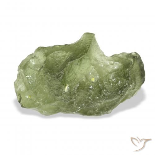 9.84ct 자연스러운 미디엄 그린 몰다비테, 팬시한, 투명한