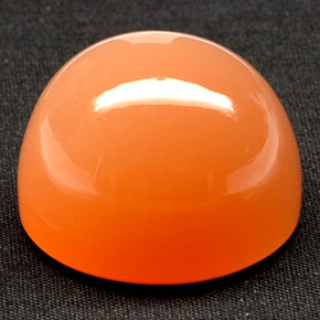 81.53캐럿 천연 오렌지 문스톤, 투명한, 25.6×23.1 mm, 투명/반투명
