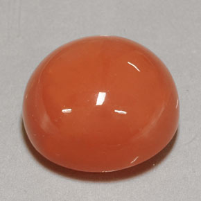 20.38캐럿 천연 모카 오렌지 문스톤, 투명한, 16.84 mm, 투명/반투명