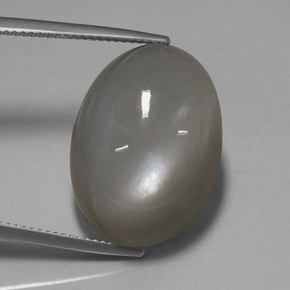 26.78캐럿 천연 스모크 문스톤, 투명한, 22.1×16.1 mm, 투명/반투명