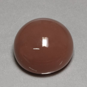 21.81캐럿 천연 모카 문스톤, 라운드 컷, 17.10 mm, 불투명체