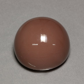 23.20캐럿 천연 모카 문스톤, 라운드 컷, 17.04 mm, 불투명체