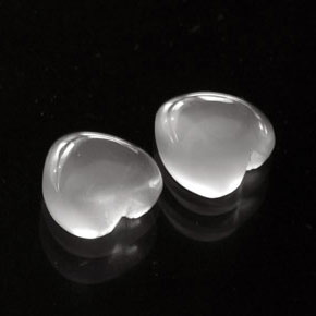 캐럿 천연 화이트 문스톤 보석, 하트 모양, 6×5.9 mm, 투명한