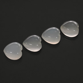 캐럿 천연 화이트 문스톤 보석, 투명한, 9.1×9 mm, 투명/반투명