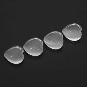캐럿 천연 화이트 문스톤 보석, 투명한, 9.1×9.1 mm, 투명/반투명