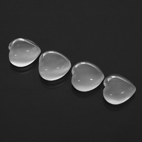 캐럿 천연 화이트 문스톤 보석, 투명한, 9.1×9.1 mm, 투명/반투명