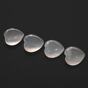 캐럿 천연 화이트 문스톤 보석, 투명한, 9.1×9.1 mm, 투명/반투명