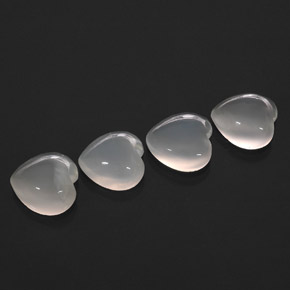 캐럿 천연 화이트 문스톤 보석, 투명한, 9.1×9.1 mm, 투명/반투명