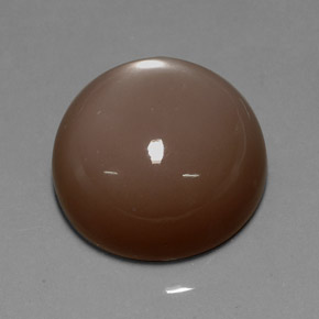 33.72캐럿 천연 모카 문스톤, 라운드 컷, 20.00 mm, 불투명체