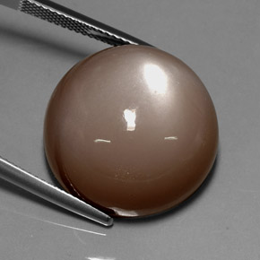 33.72캐럿 천연 모카 문스톤, 라운드 컷, 20.00 mm, 불투명체