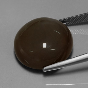 32.10캐럿 천연 모카 문스톤, 라운드 컷, 20.14 mm, 투명한
