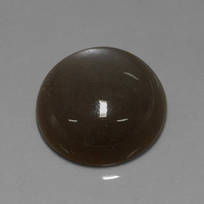 23.55캐럿 천연 모카 문스톤, 라운드 컷, 19.18 mm, 투명한