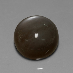 29.60캐럿 천연 스모크 문스톤, 라운드 컷, 18.13 mm, 투명한