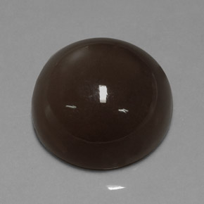 21.32캐럿 천연 모카 문스톤, 라운드 컷, 17.17 mm, 투명한