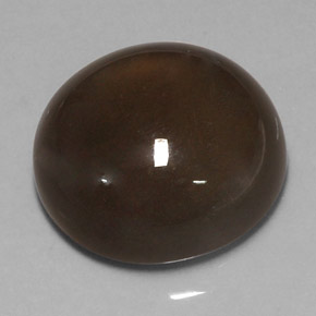 18.40캐럿 천연 모카 문스톤, 라운드 컷, 17.62 mm, 투명한