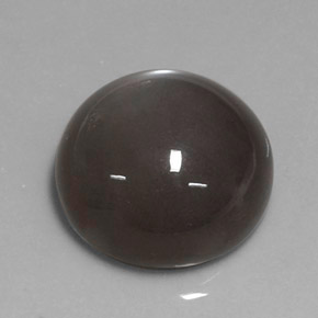 19.43캐럿 천연 모카 문스톤, 라운드 컷, 17.00 mm, 투명한