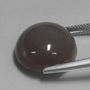 19.43캐럿 천연 모카 문스톤, 라운드 컷, 17.00 mm, 투명한