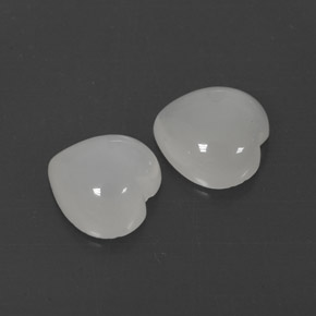 캐럿 천연 화이트 문스톤 보석, 투명한, 9×8.8 mm, 투명/반투명