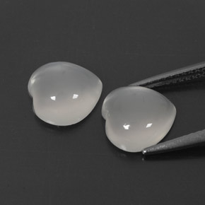 캐럿 천연 화이트 문스톤 보석, 투명한, 9×8.9 mm, 투명/반투명