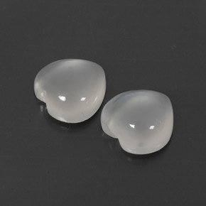 캐럿 천연 화이트 문스톤 보석, 투명한, 9×8.9 mm, 투명/반투명