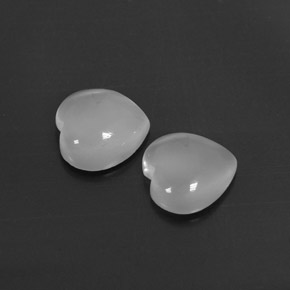 캐럿 천연 화이트 문스톤 보석, 투명한, 9.1×9.1 mm, 투명/반투명