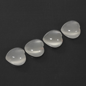 캐럿 천연 화이트 문스톤 보석, 투명한, 9×8.9 mm, 투명/반투명