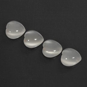 캐럿 천연 화이트 문스톤 보석, 투명한, 9×8.9 mm, 투명/반투명