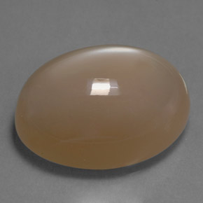 20.29캐럿 천연 오렌지 크림 문스톤, 타원형 컷, 20.1×15.1 mm, 투명한