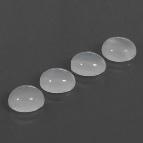 캐럿 천연 화이트 문스톤 보석, 투명한, 8.3×6.7 mm, 투명/반투명