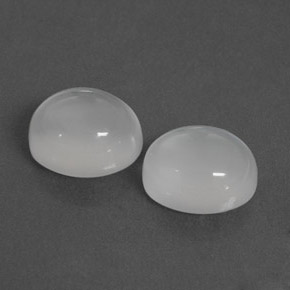 캐럿 천연 화이트 문스톤 보석, 투명한, 8×6.5 mm, 투명/반투명
