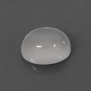 1.46캐럿 천연 화이트 문스톤, 투명한, 7.9×6.1 mm, 투명/반투명