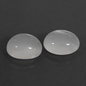 캐럿 천연 화이트 문스톤 보석, 투명한, 8.2×7 mm, 투명/반투명