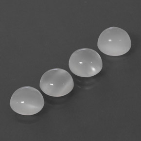 캐럿 천연 화이트 문스톤 보석, 투명한, 8.01 mm, 투명/반투명