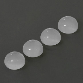 캐럿 천연 화이트 문스톤 보석, 투명한, 8.08 mm, 투명/반투명