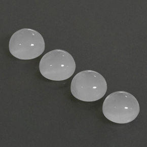 캐럿 천연 화이트 문스톤 보석, 투명한, 8.08 mm, 투명/반투명