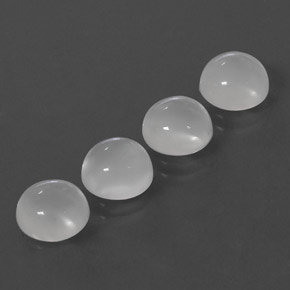 캐럿 천연 화이트 문스톤 보석, 투명한, 8.08 mm, 투명/반투명
