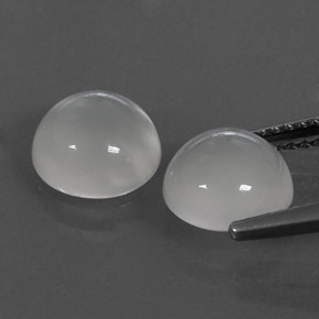 캐럿 천연 화이트 문스톤 보석, 투명한, 7.99 mm, 투명/반투명
