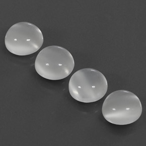 캐럿 천연 화이트 문스톤 보석, 투명한, 8.06 mm, 투명/반투명