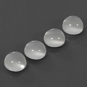 캐럿 천연 화이트 문스톤 보석, 투명한, 7.97 mm, 투명/반투명