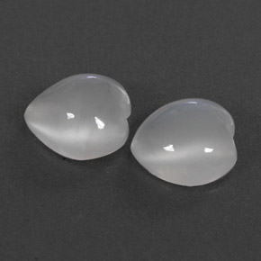 캐럿 천연 화이트 문스톤 보석, 투명한, 9.1×9.1 mm, 투명/반투명