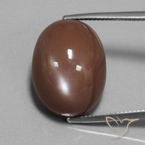 23.52ct 자연스러운 딥 웜 브라운 월장석, 타원형, 불투명체