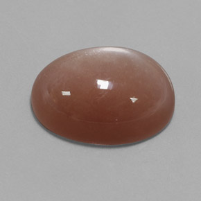 26.52캐럿 천연 갈색 복숭아 문스톤, 타원형 컷, 22.1×16 mm, 불투명체