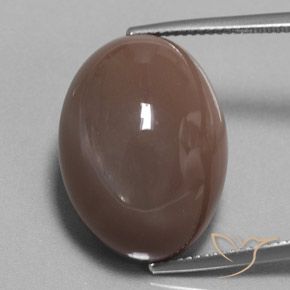 29.70ct 자연스러운 에스프레소 브라운 월장석, 타원형, 불투명체