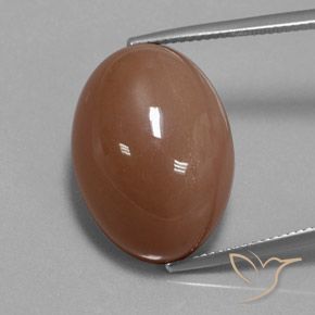 30.83ct 자연스러운 갈색 월장석, 타원형, 불투명체