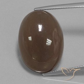22.19ct 자연스러운 미디엄 브라운 월장석, 타원형, 불투명체