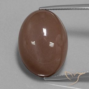 30.75ct 자연스러운 갈색 월장석, 타원형, 불투명체