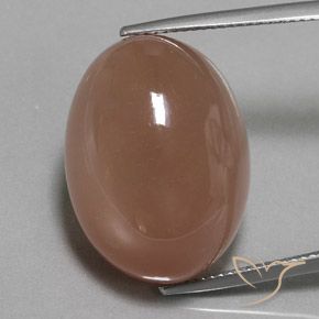 29.74ct 자연스러운 갈색 월장석, 타원형, 불투명체